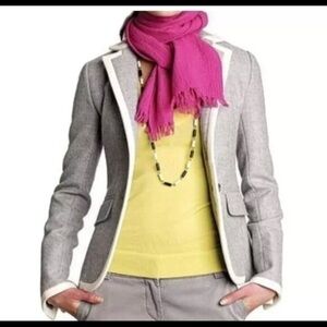 J. Crew Lexington power suit blazer wool grey double breast